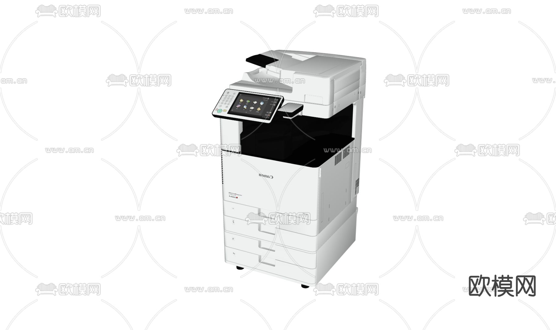 现代打印机 复印机su模型下载（渲染图1）