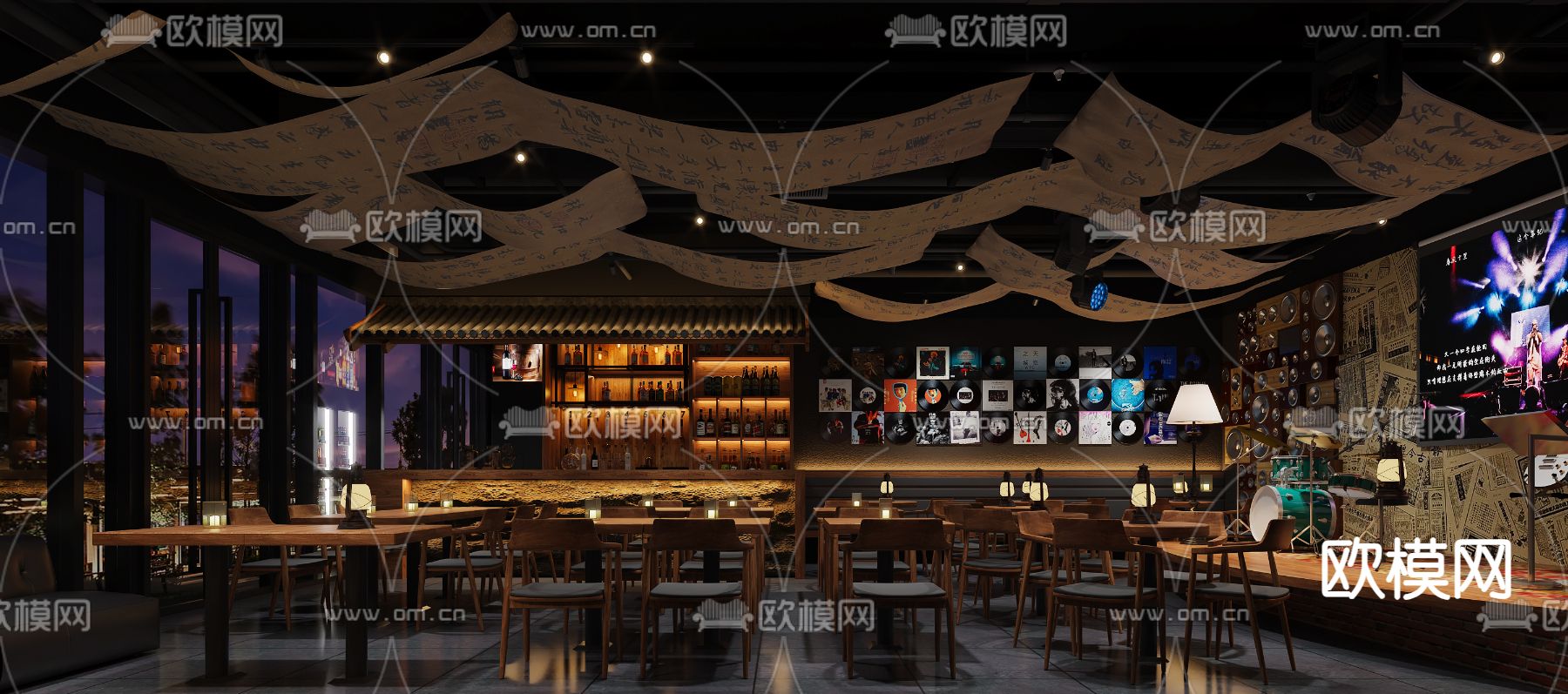 酒吧3d模型下载（渲染图1）