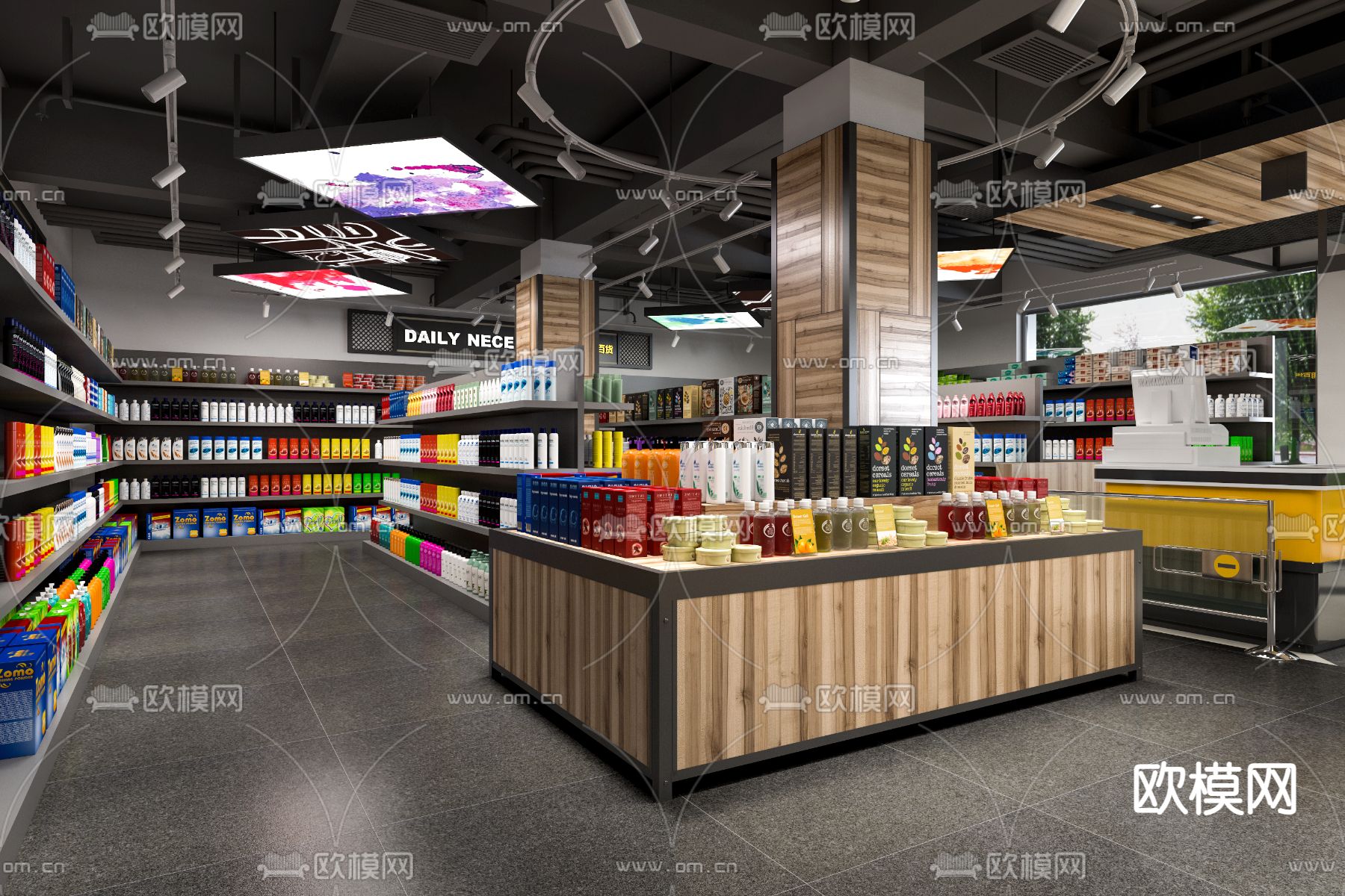 工业风超市3d模型下载（渲染图4）