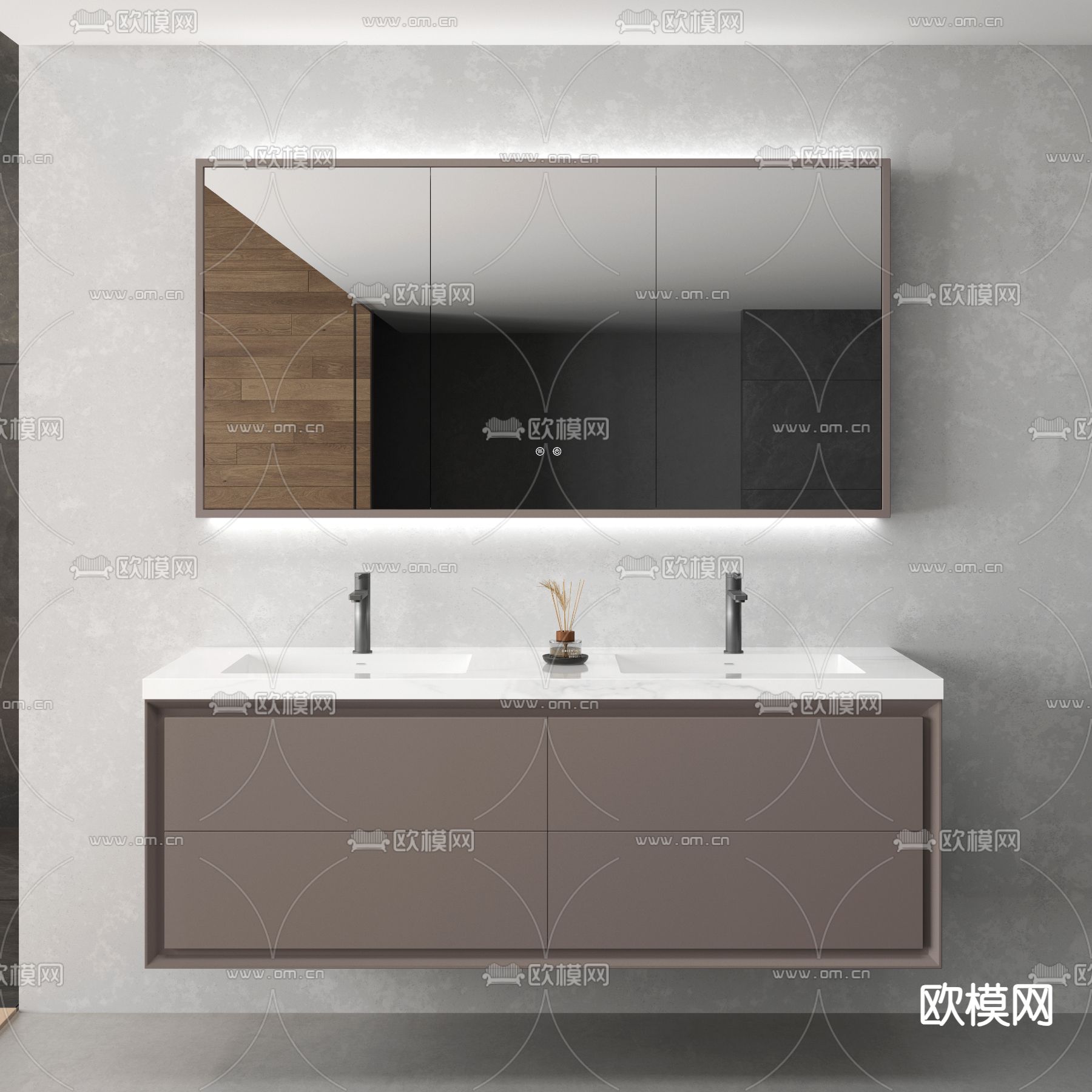 卫浴柜 浴室柜 洗手台3d模型下载