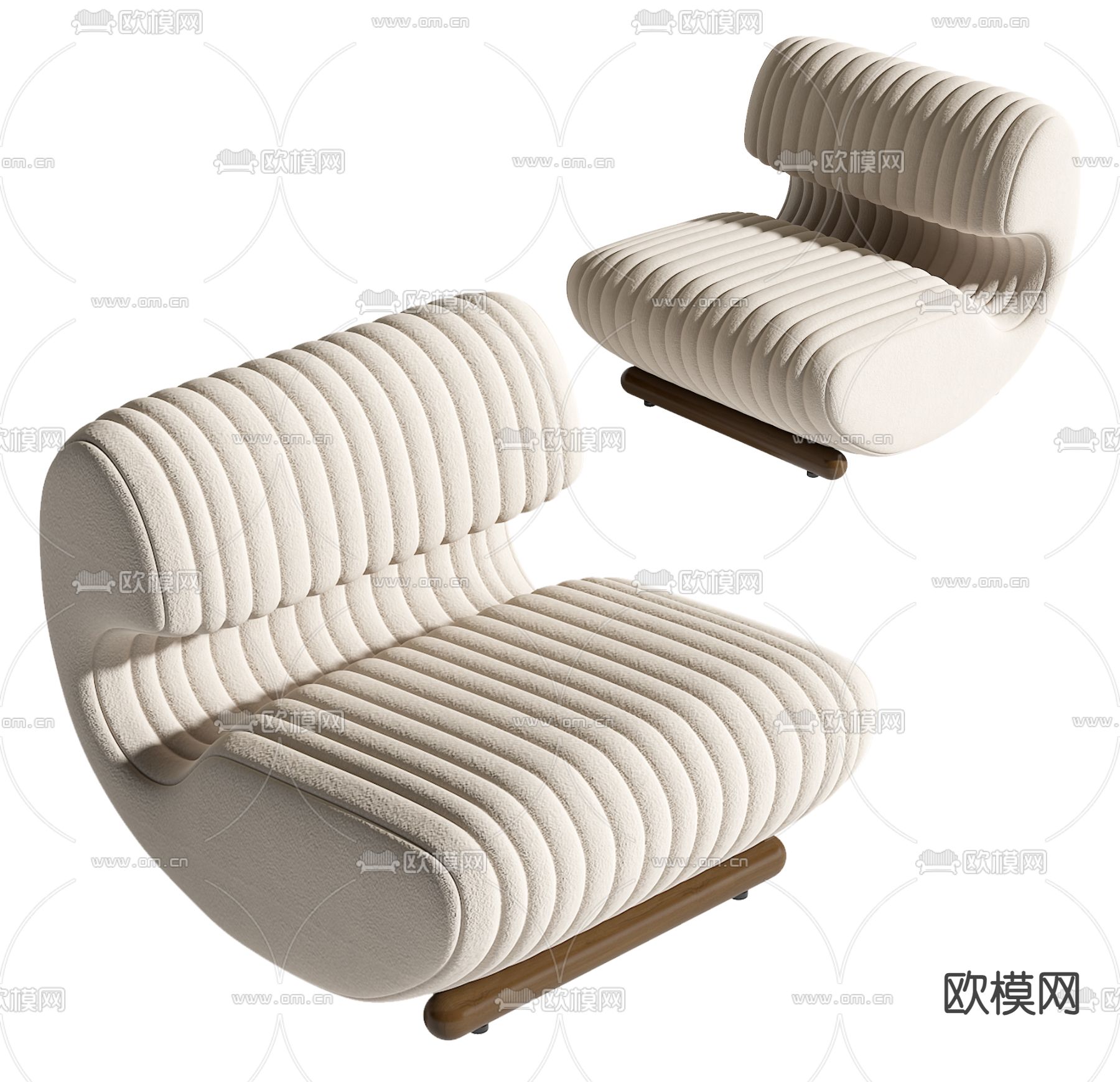 单人沙发 软体沙发3d模型下载