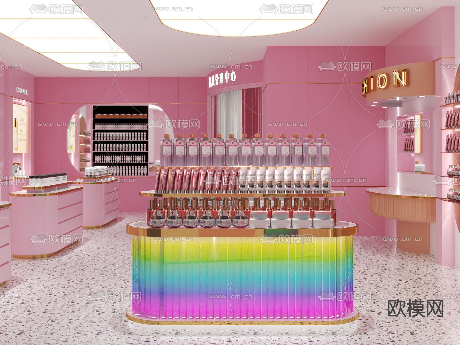 化妆品店 美妆店3d模型下载（渲染图4）