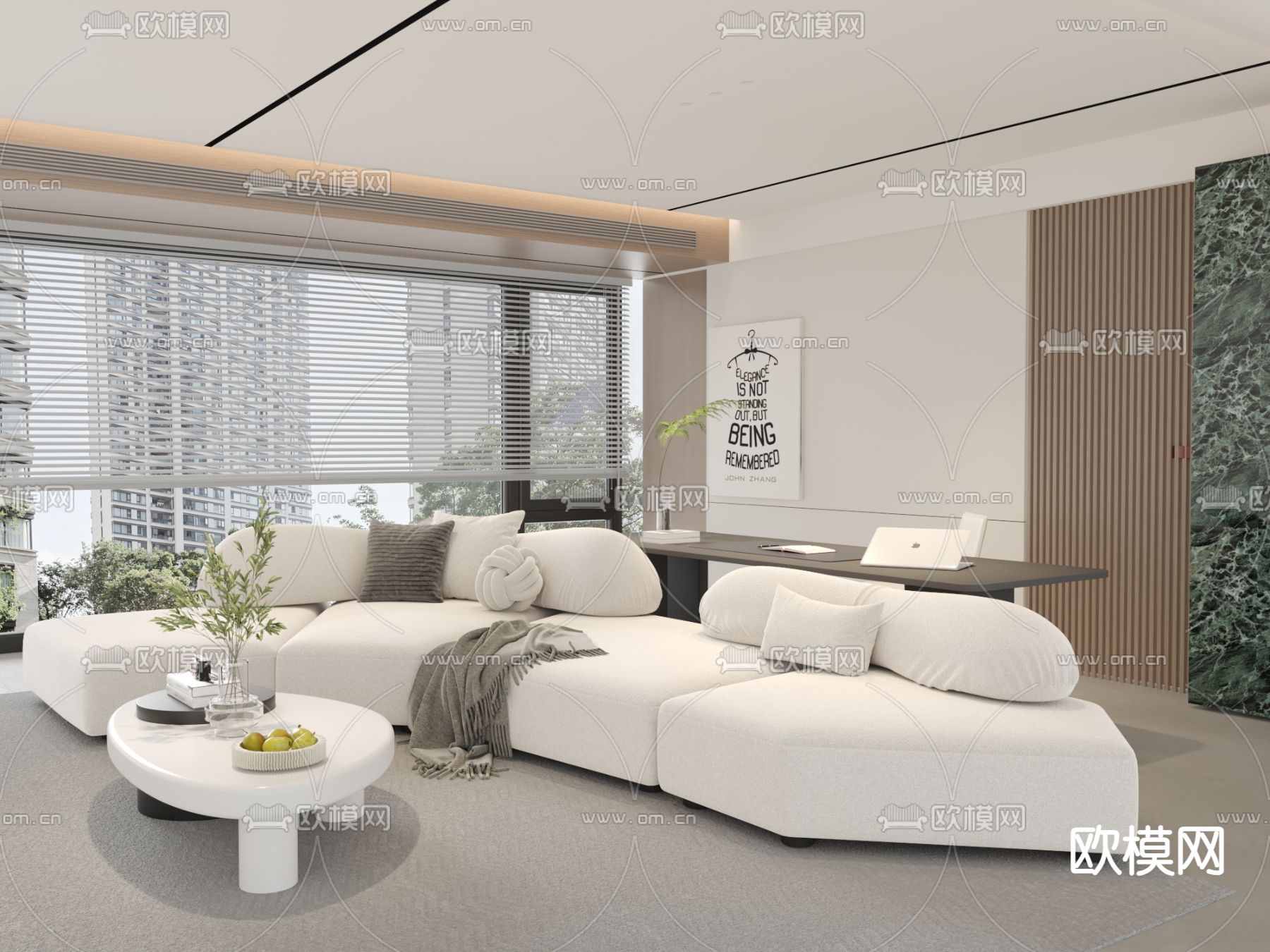 异形沙发 弧形沙发3d模型下载