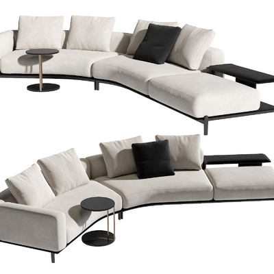  Minotti 多人沙发su模型 