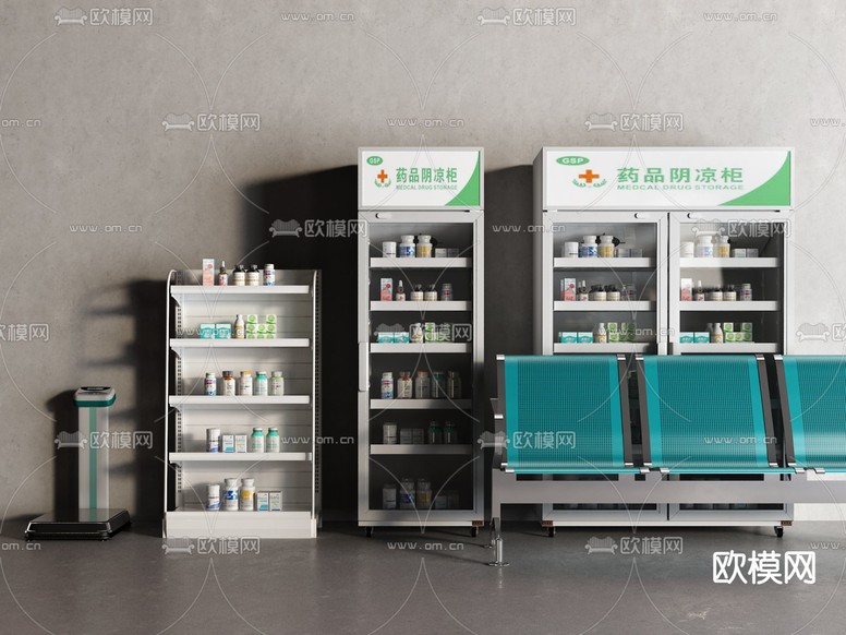 现代药柜 阴凉柜3d模型下载