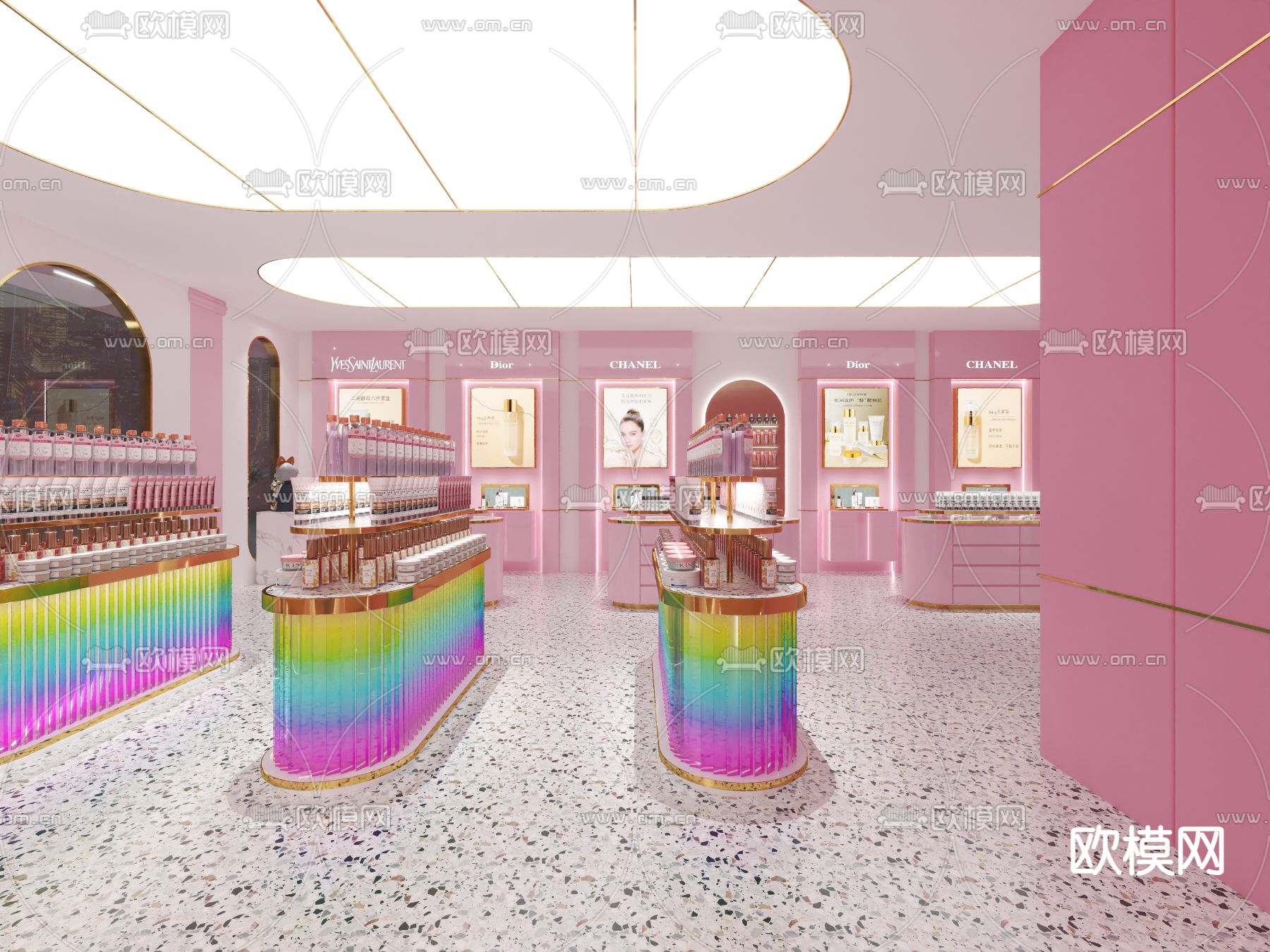 化妆品店 美妆店3d模型下载（渲染图3）