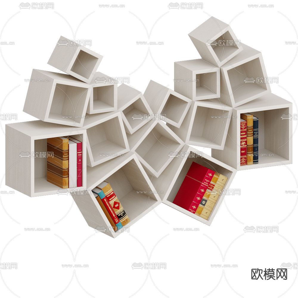 ODINGENIY 壁挂书架3d模型下载