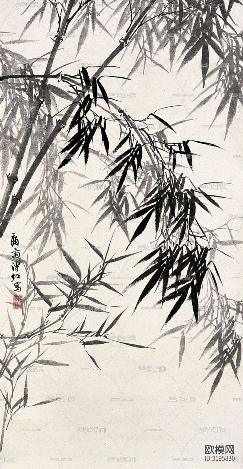 中式装饰挂画水墨画下载