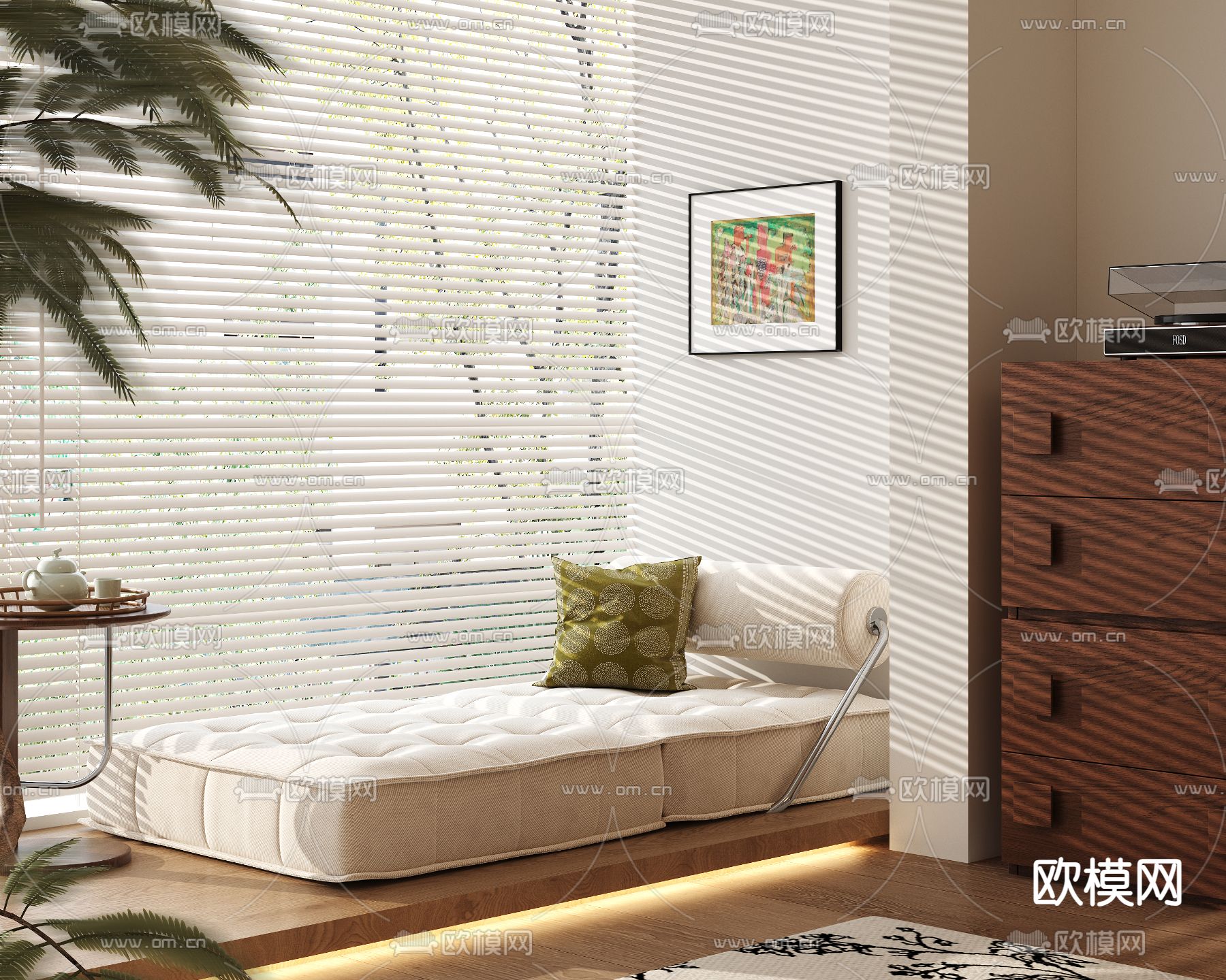 垫子 飘窗垫 床垫3d模型下载（渲染图2）