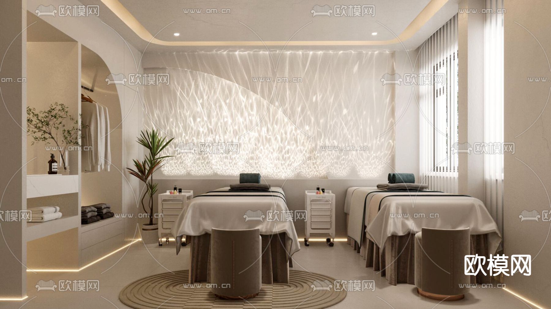 美容院 SPA护理房3d模型下载