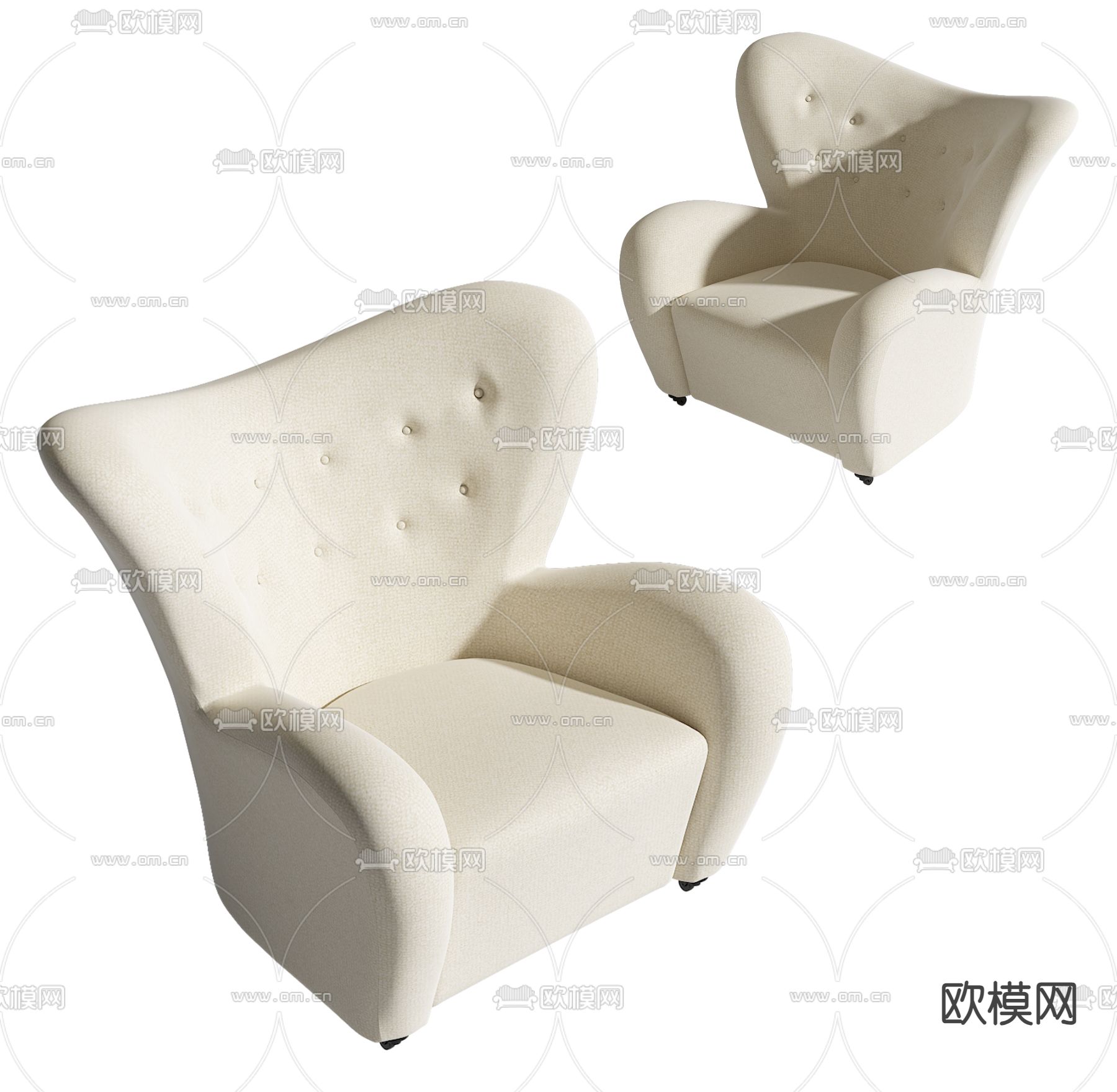 单人沙发3d模型下载