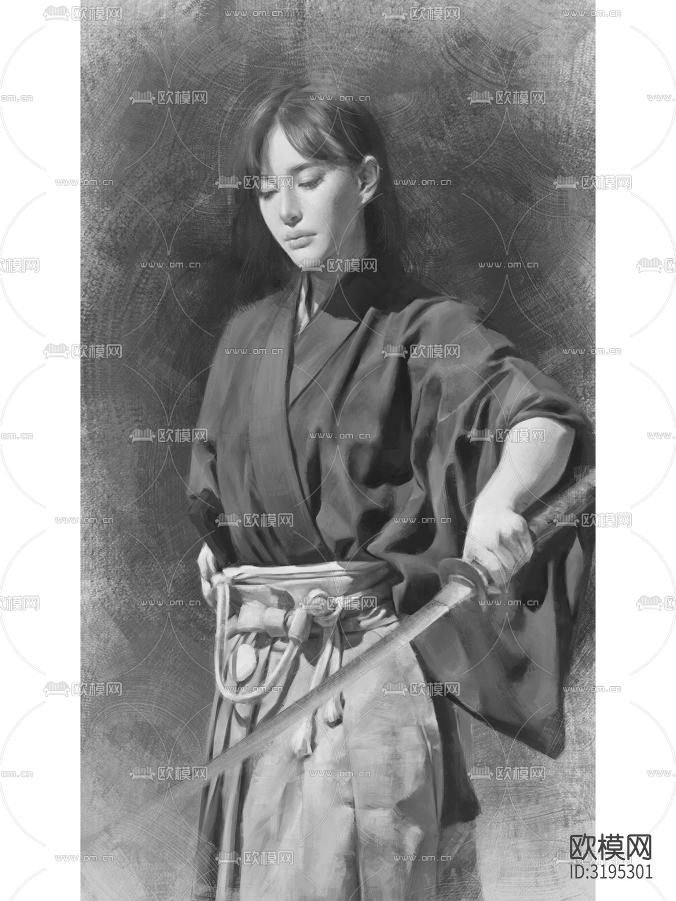 人物素描贴图下载