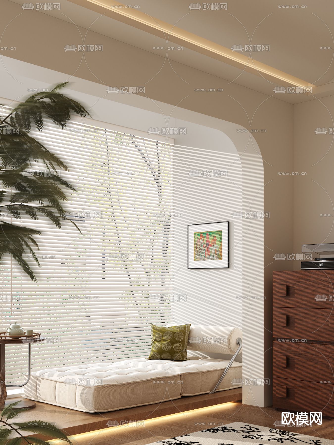 垫子 飘窗垫 床垫3d模型下载（渲染图1）