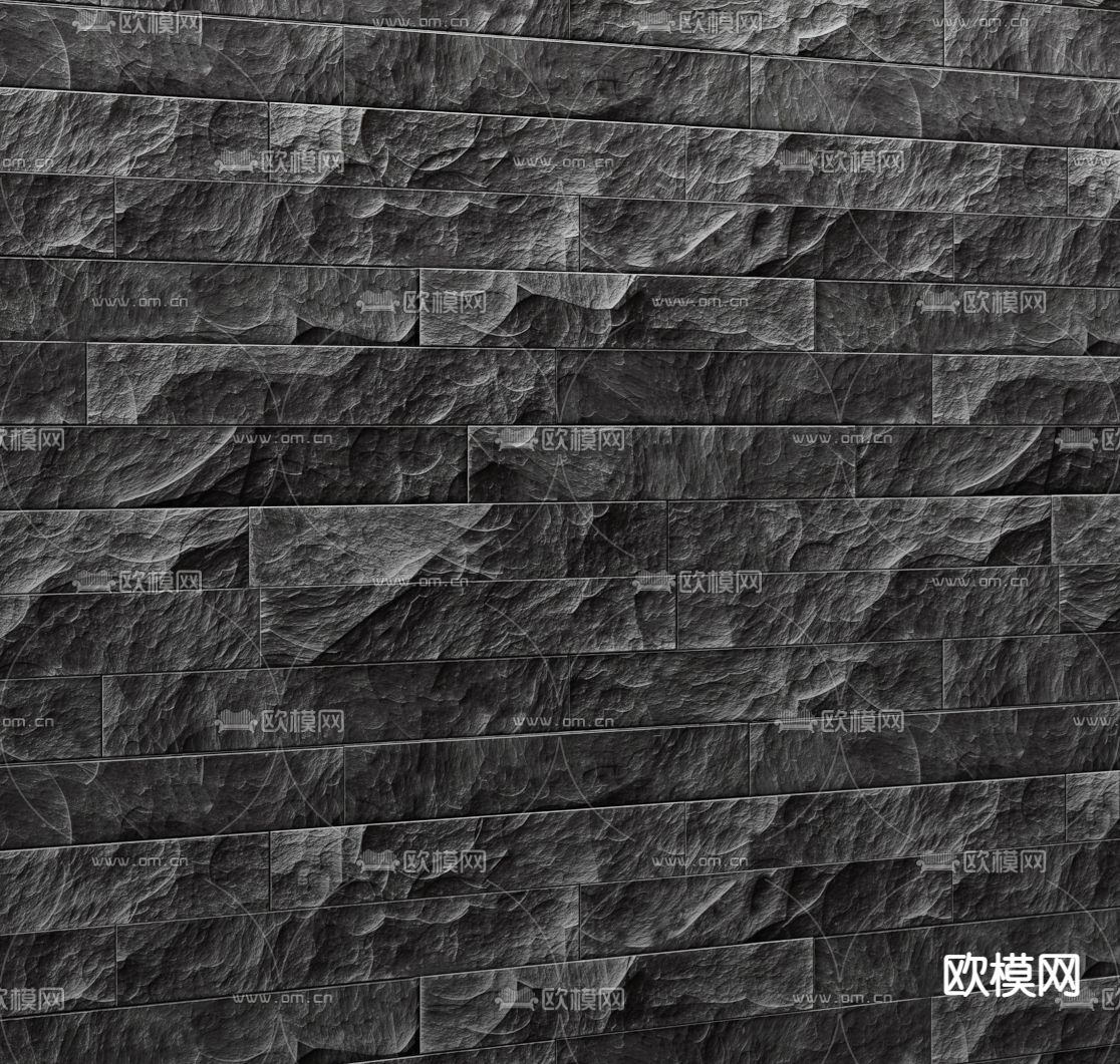 文化石背景墙 岩石墙 斧劈墙3d模型下载_ID16177184_3dmax免费模型-欧模网