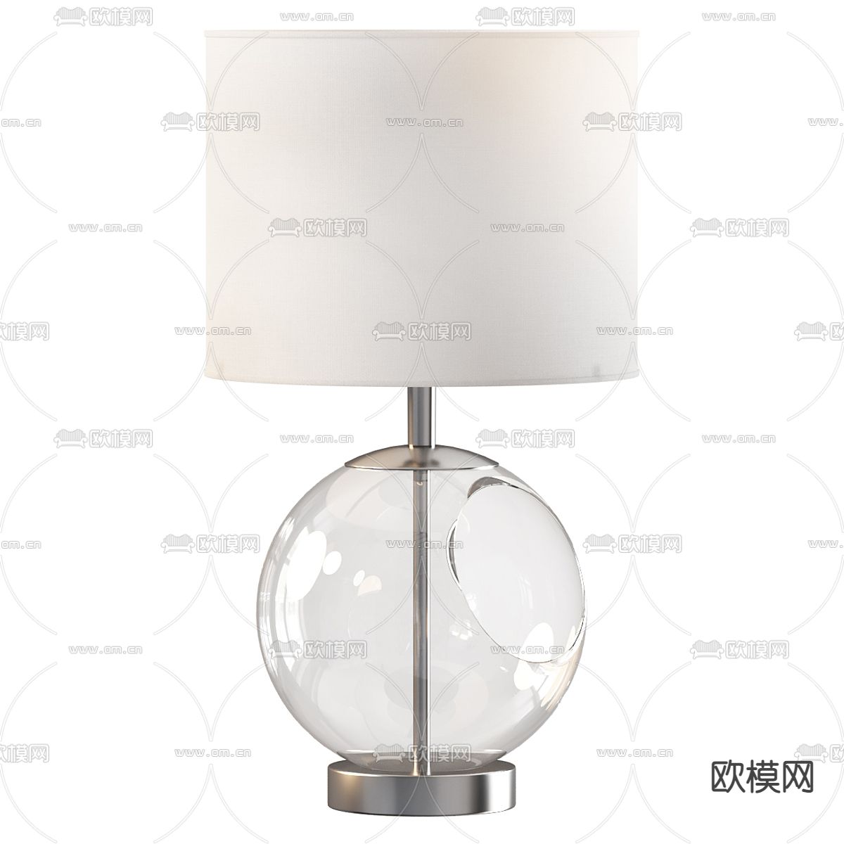 玻璃台灯3d模型下载