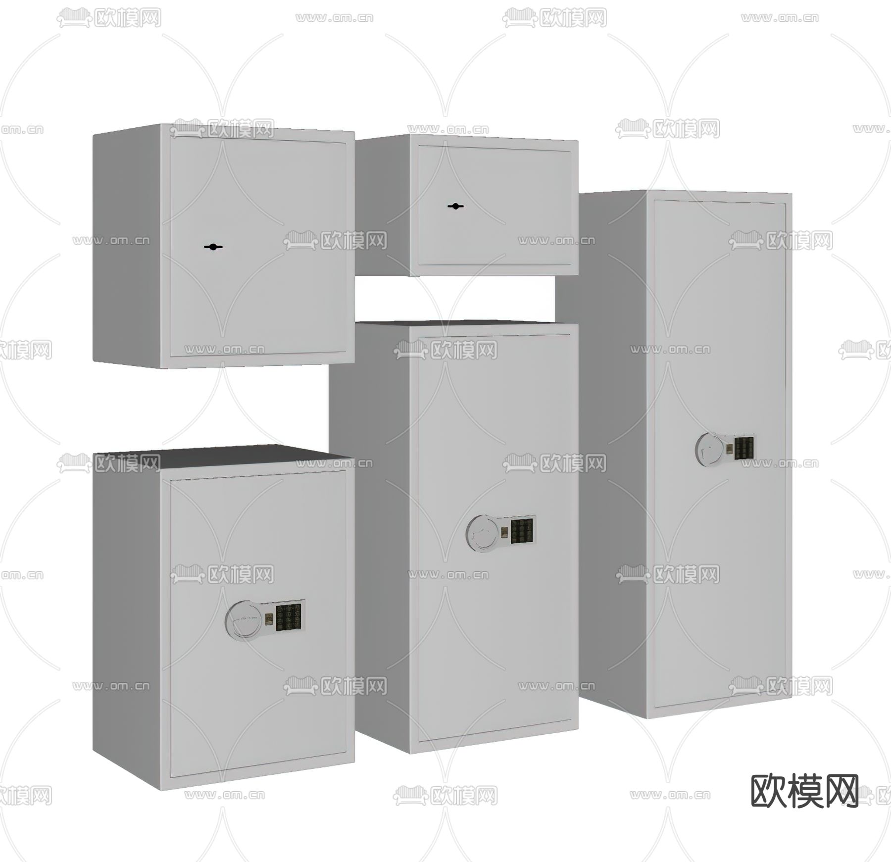 现代保险箱 密码箱 保险柜su模型下载（渲染图1）