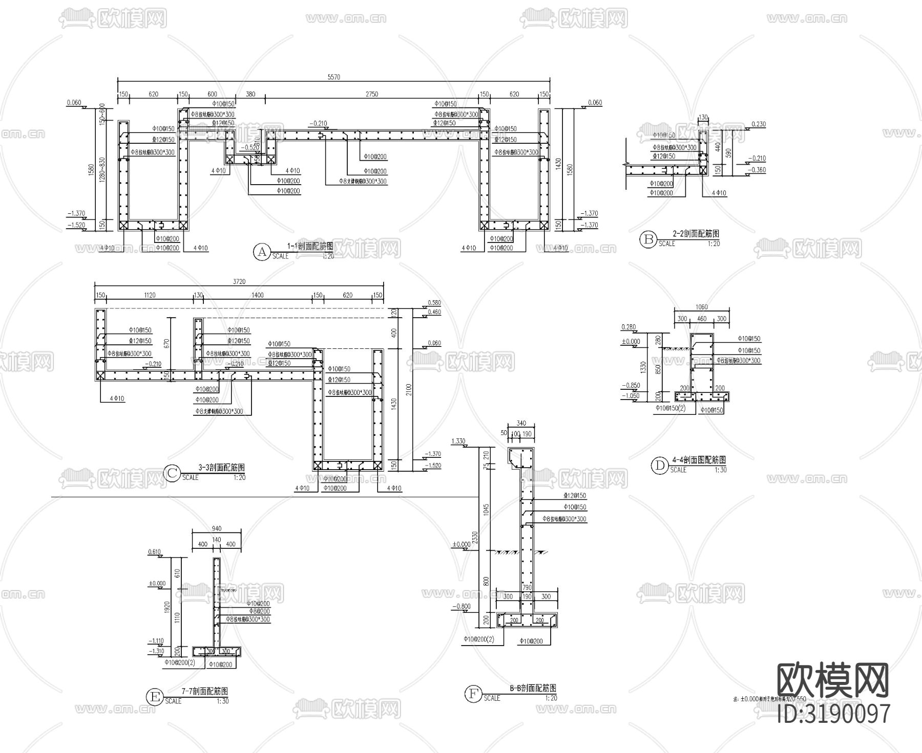 入口对景水景cad大样图下载（渲染图8）