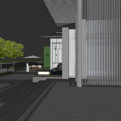  示范区设计 售楼处su模型 