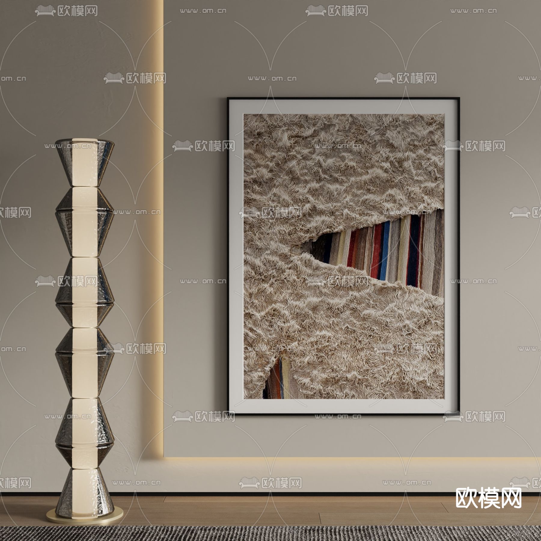 现代装饰画 艺术画 挂画3d模型下载