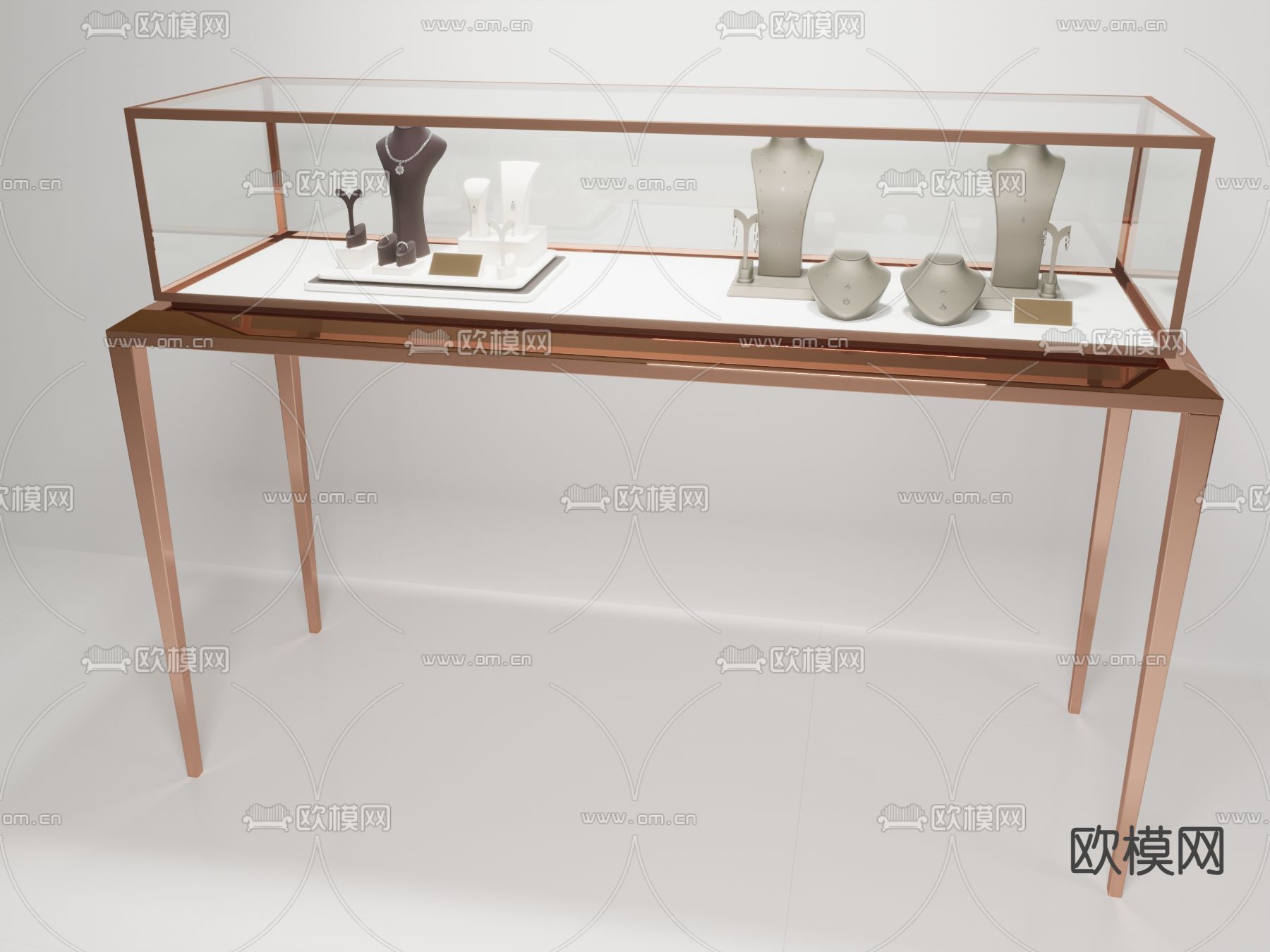 珠宝展示柜 首饰柜3d模型下载
