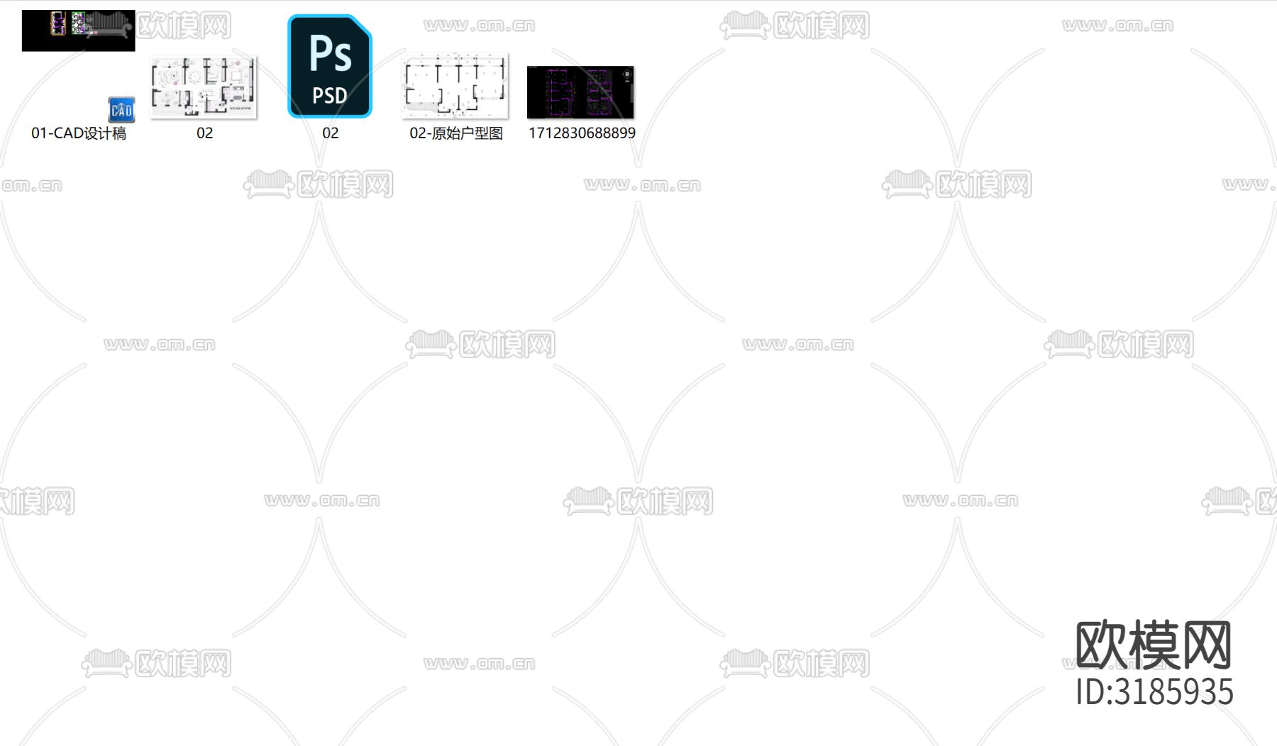 2024年194㎡两户打通创新户型改造优化户型平面设计cad施工图下载（渲染图4）