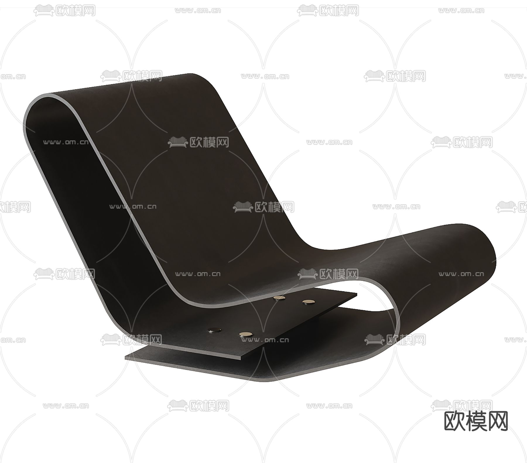 曲面躺椅3d模型下载