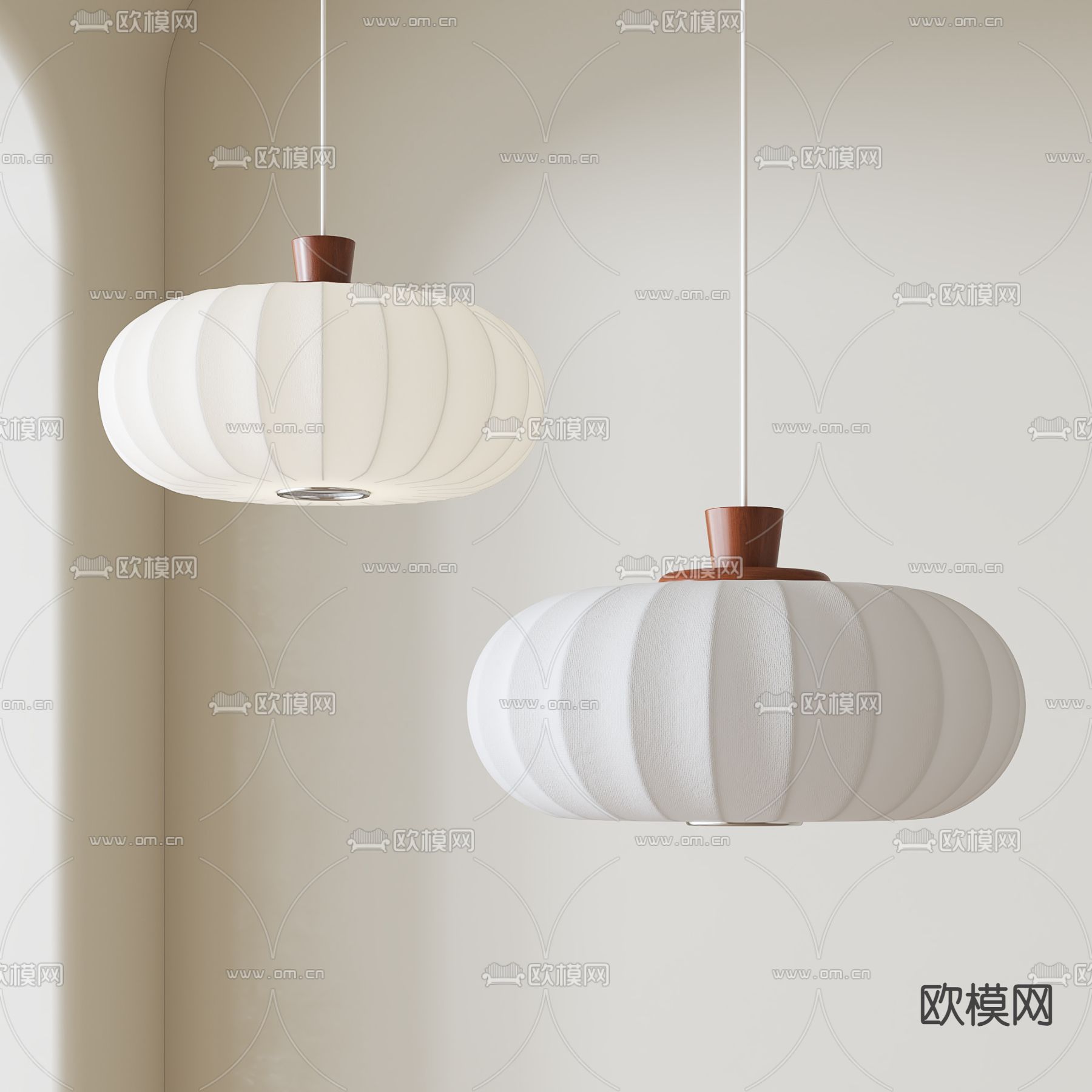 法式吊灯 南瓜灯3d模型下载