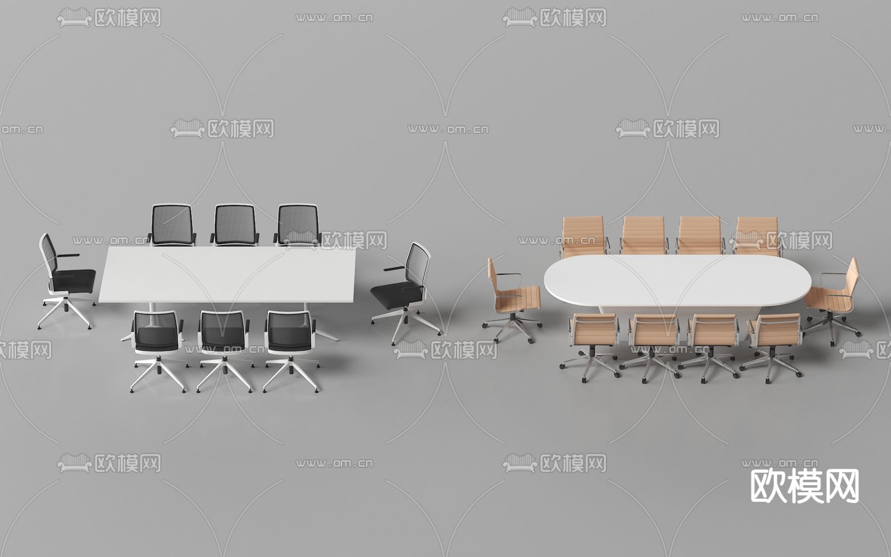 会议桌椅 会议台3d模型下载