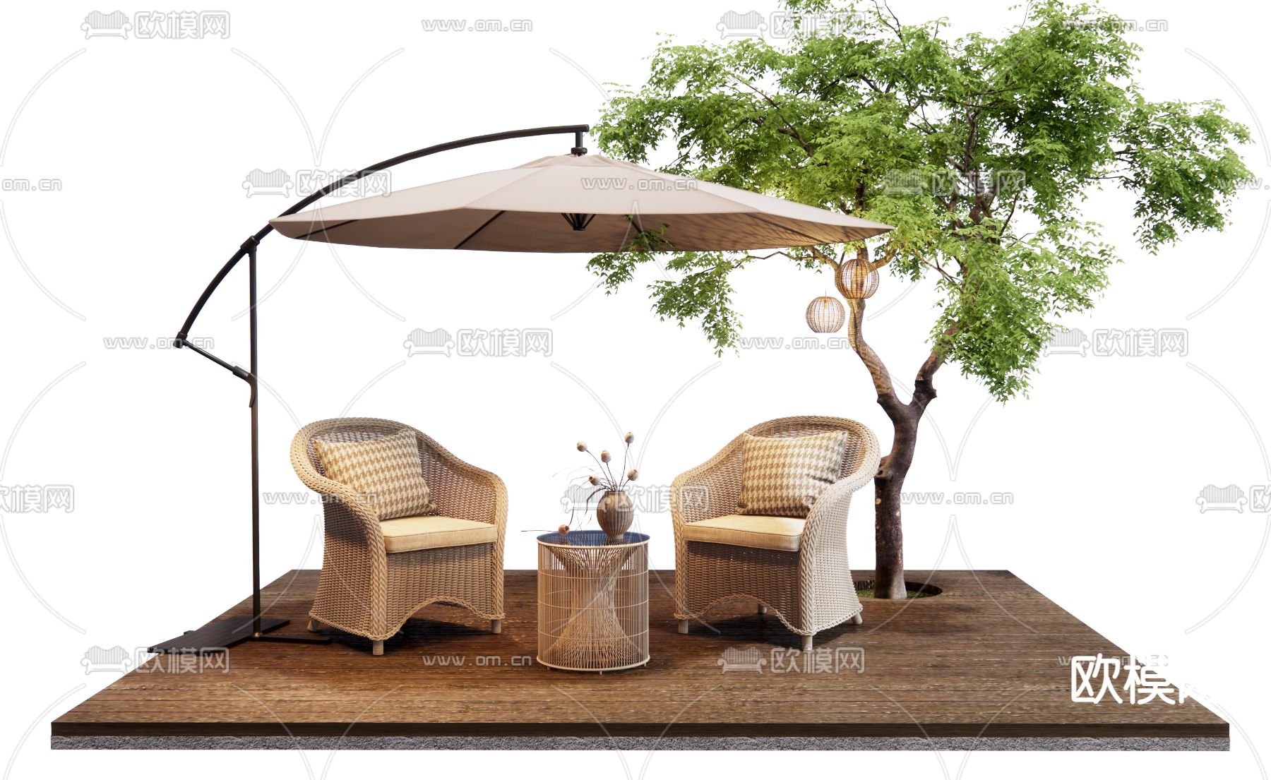 现代户外藤椅 单椅3d模型下载