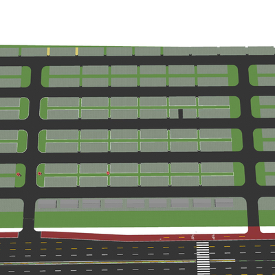  生态停车场su模型 