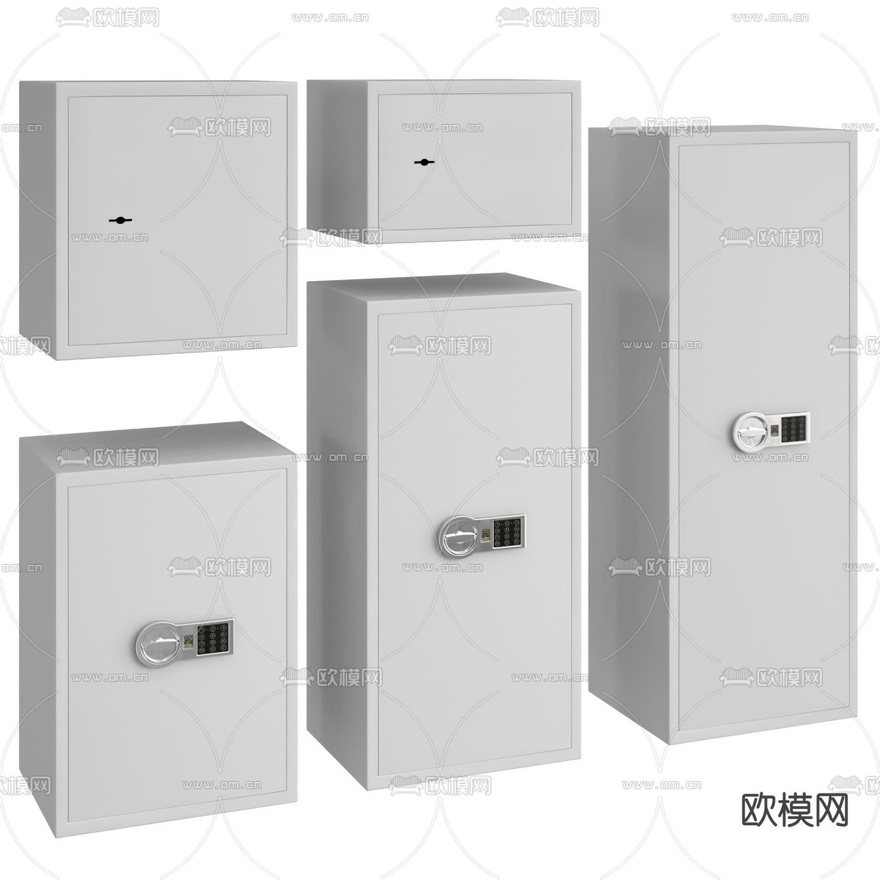 现代保险箱 密码箱 保险柜su模型下载（渲染图2）