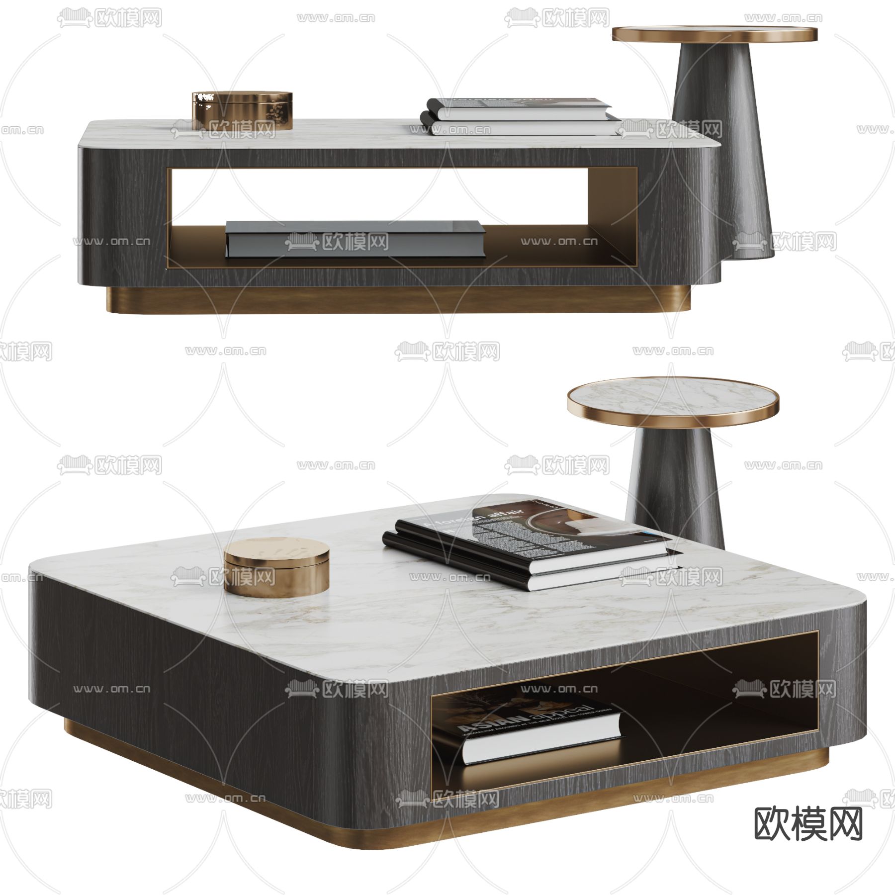 Minotti 子母茶几3d模型下载