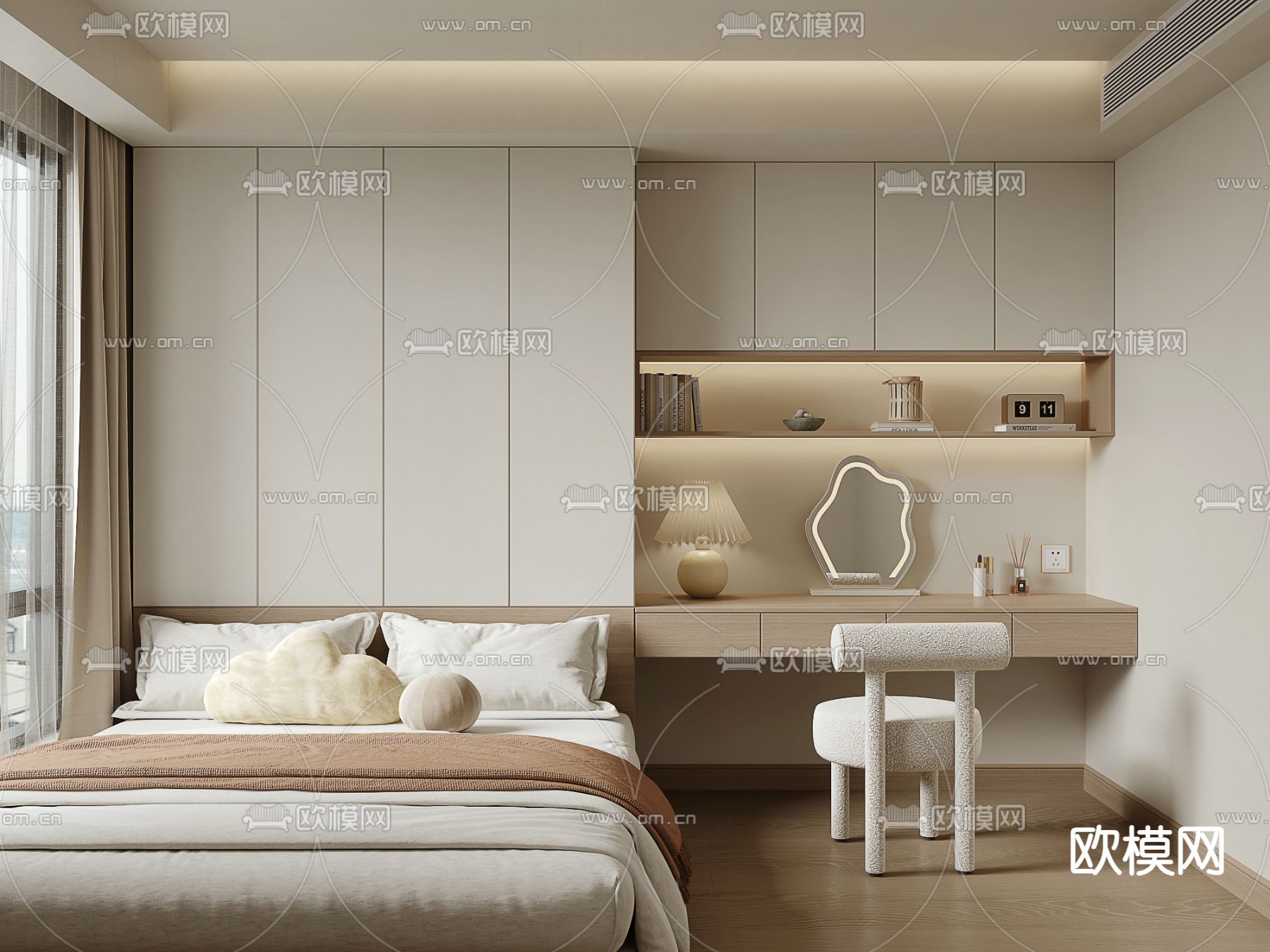 榻榻米卧室 次卧3d模型下载