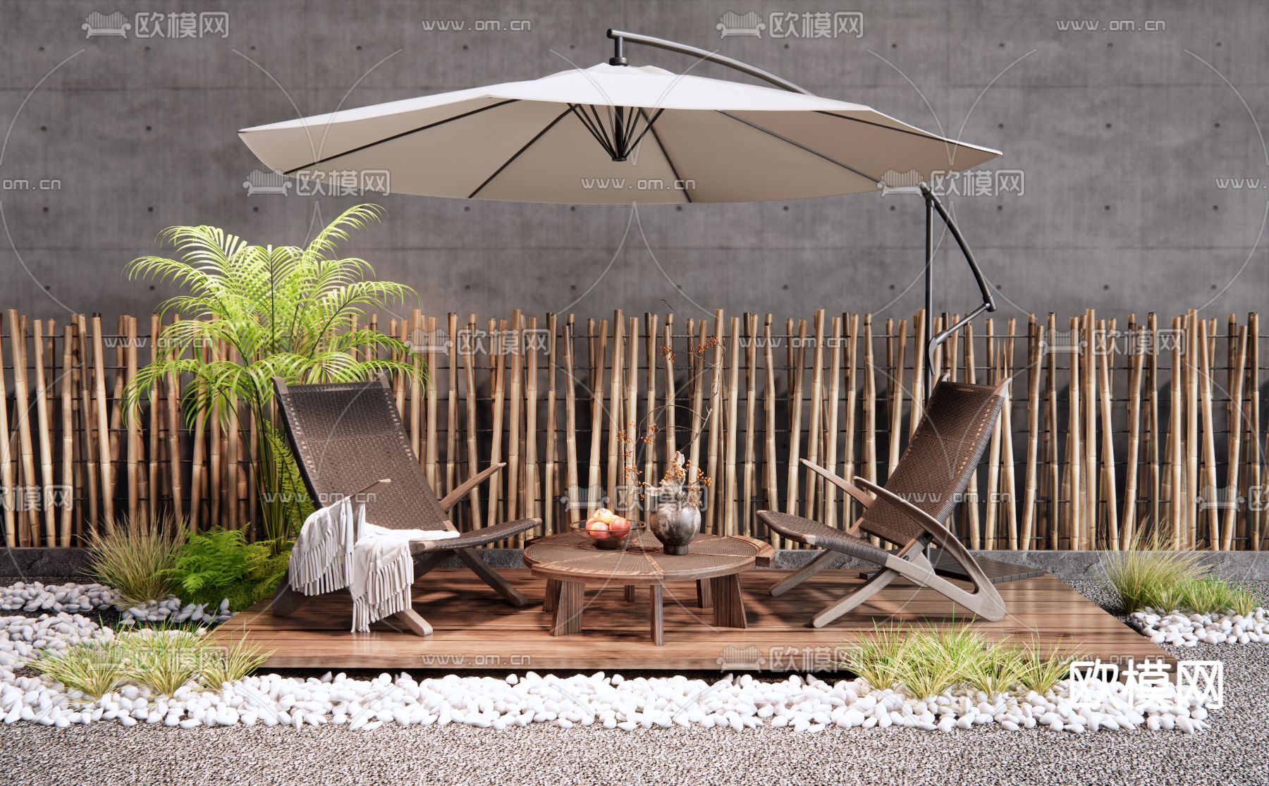 户外椅 藤编椅3d模型下载