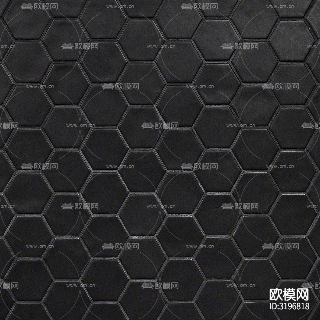 黑色六角马赛克贴图下载