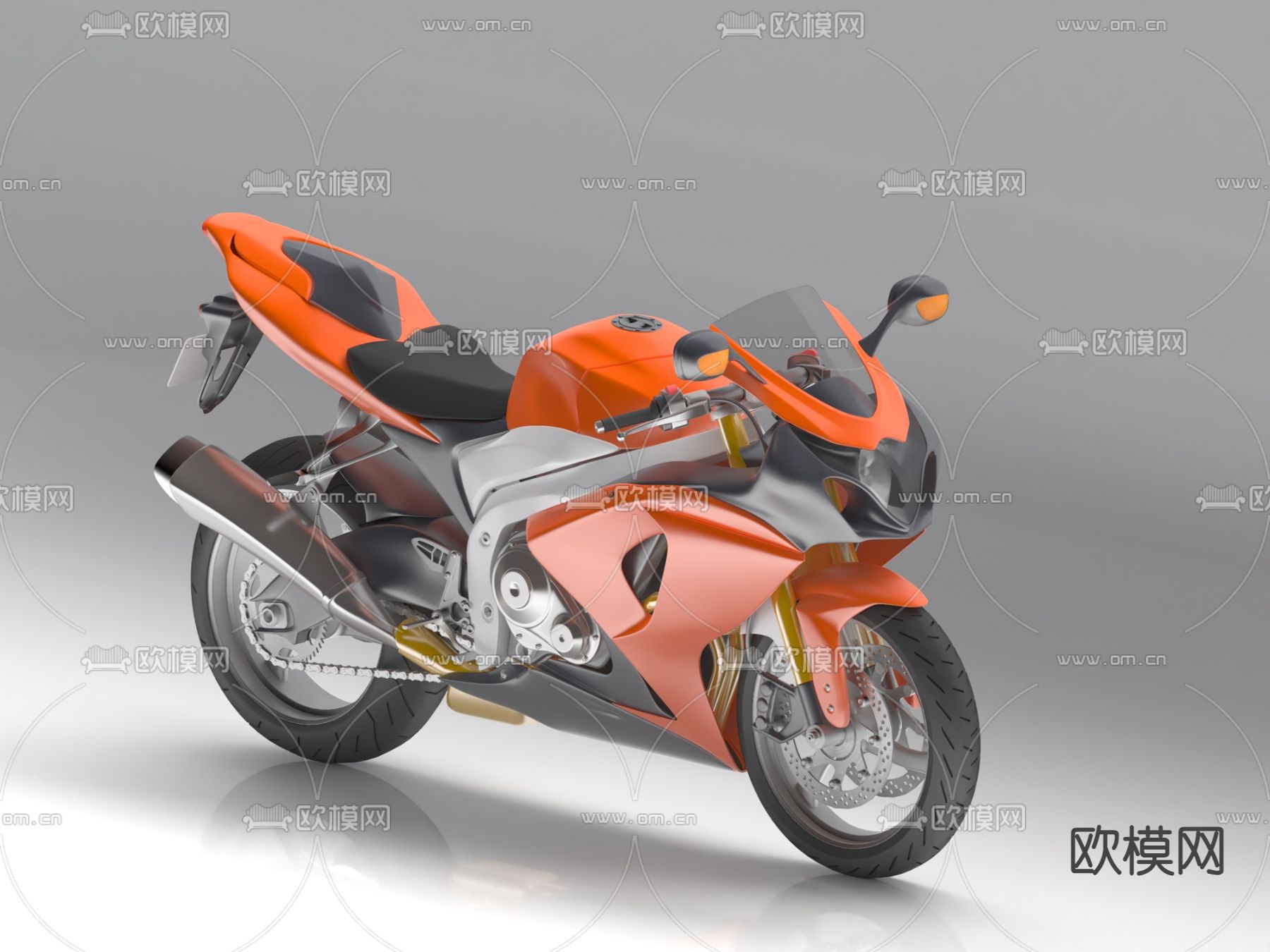 摩托车3d模型下载