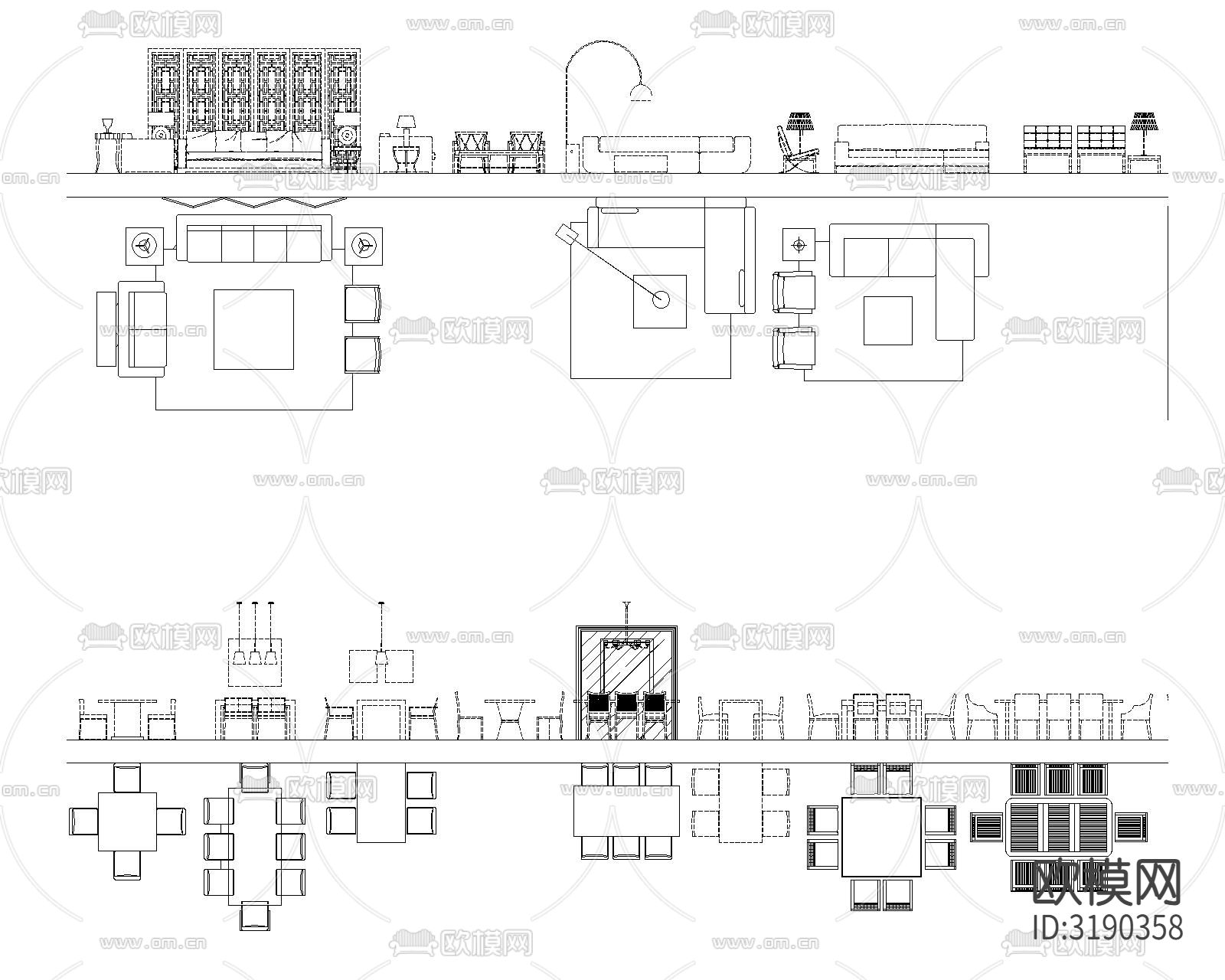 2024名师专用室内设计cad图库下载（渲染图3）