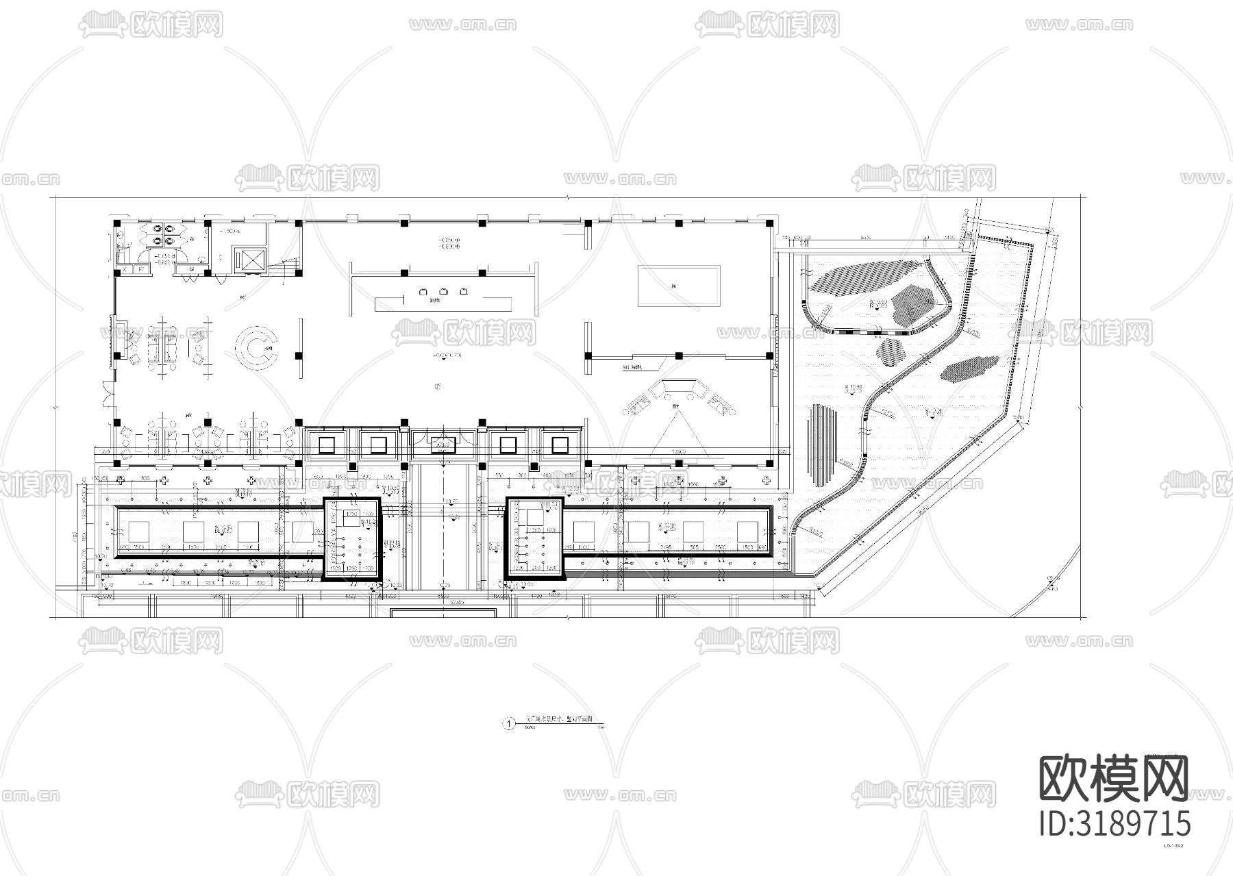 新中式售楼处水景CAD施工图下载（渲染图6）
