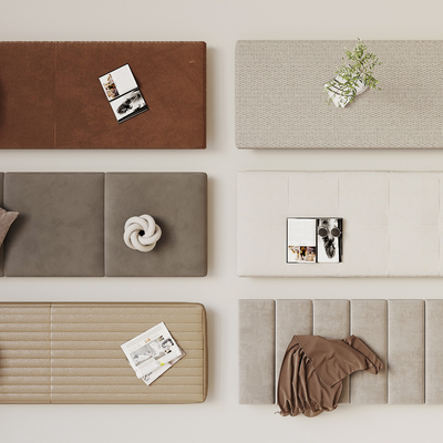  飘窗坐垫 沙发坐垫 抱枕su模型 