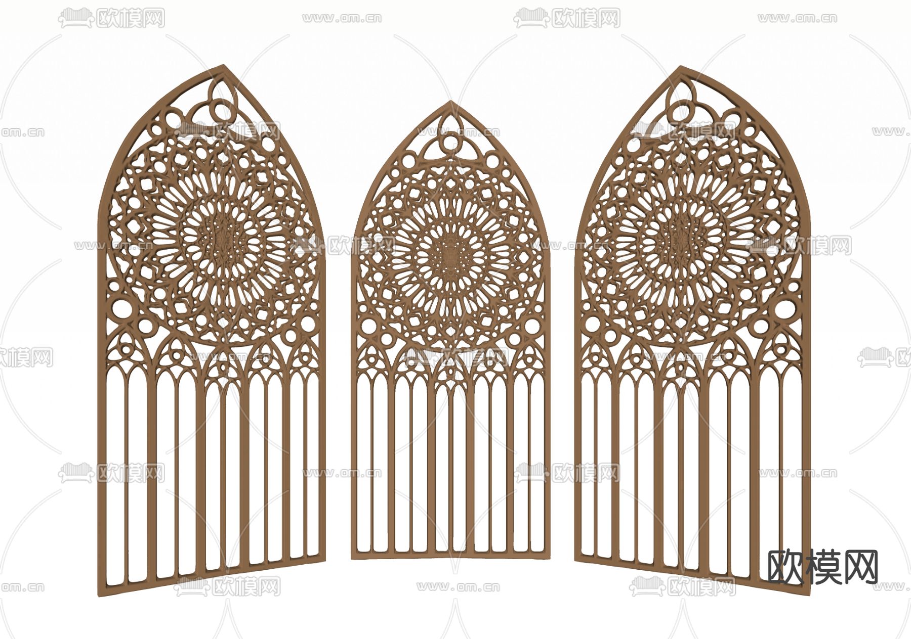 东南亚屏风 隔断su模型下载（渲染图1）