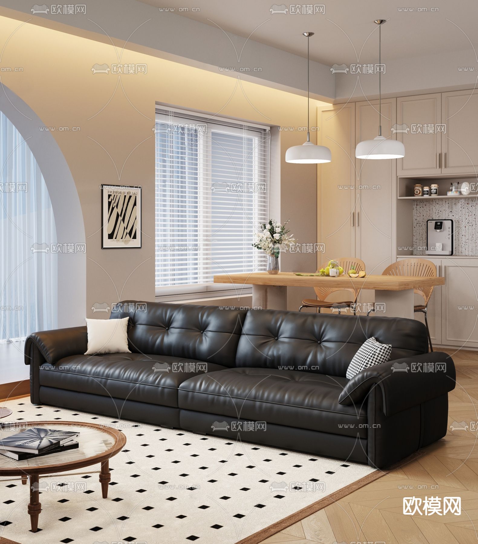 法式复古沙发 双人沙发3d模型下载