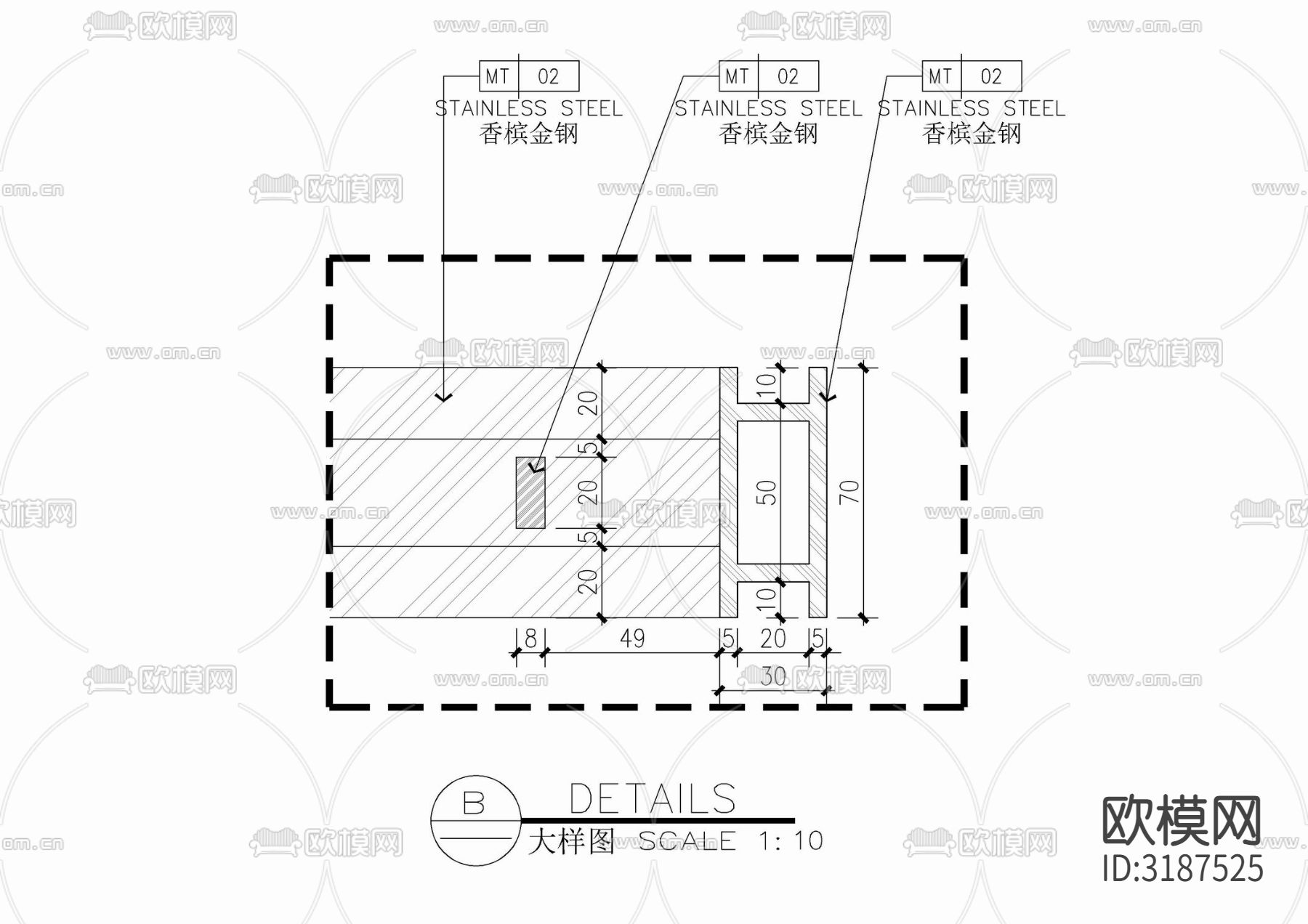 香槟金镂空雕花屏风隔断 木雕花 金属雕花 金属屏风 中式镂空cad大样图下载（渲染图4）