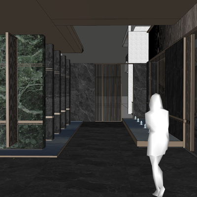  示范区设计 售楼处su模型 