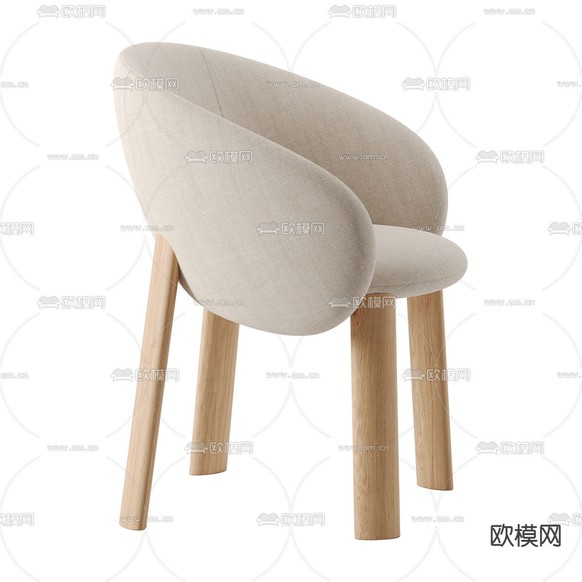 Miniforms椅子 餐椅3d模型下载(渲染图2)