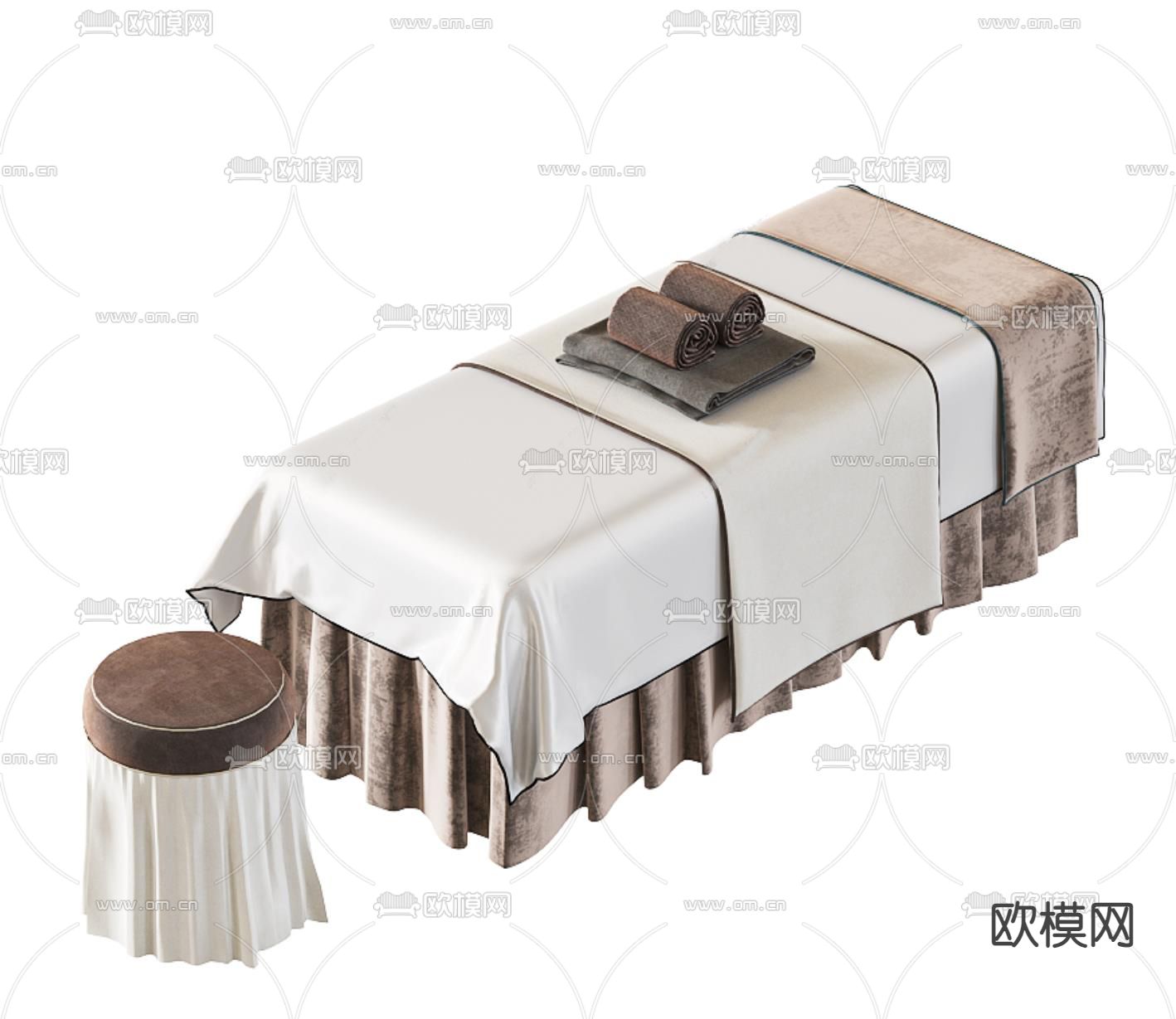 按摩床 美容床3d模型下载