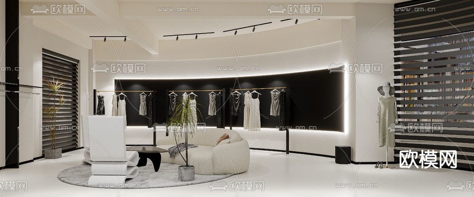 现代服装店 女装店免费3d模型下载_ID15203883_3dmax免费模型-欧模网