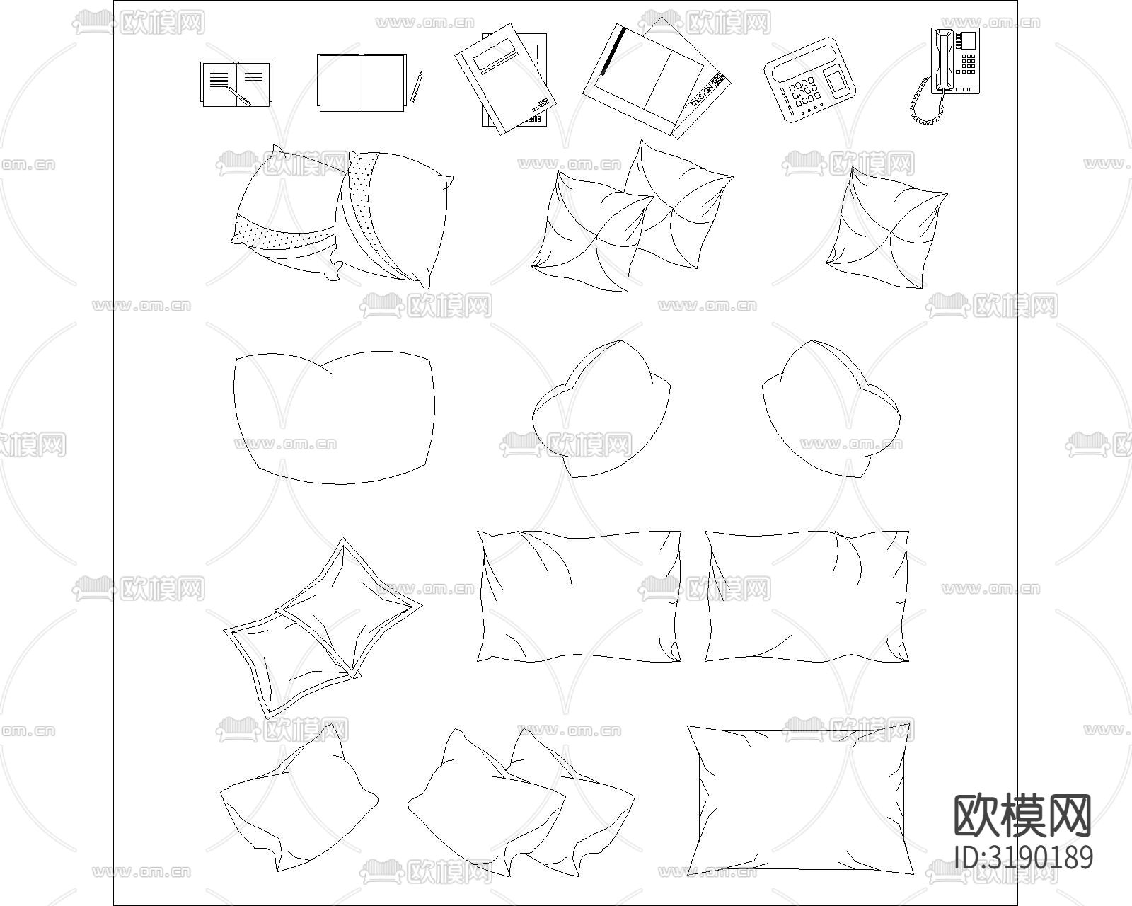 平面摆件雕塑 艺术品儿童玩具cad图库下载（渲染图6）