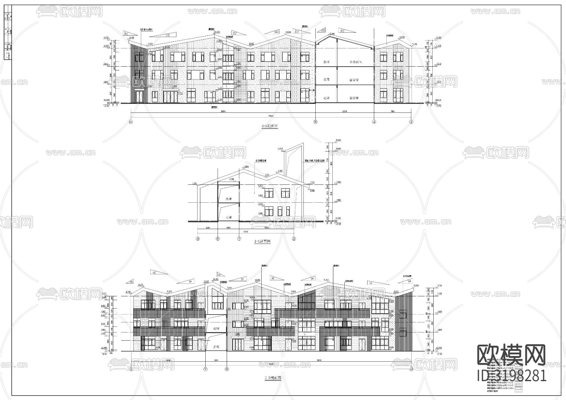幼儿园cad施工图下载（渲染图1）
