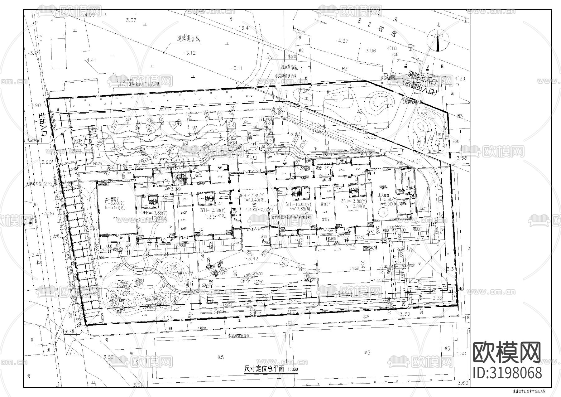 幼儿园室外景观土建cad施工图下载（渲染图6）