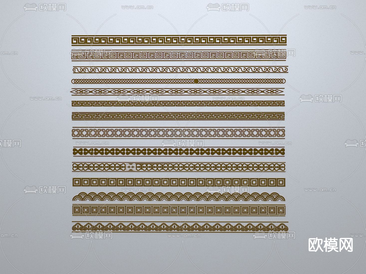 新中式窗花 窗格 镂花窗3d模型下载
